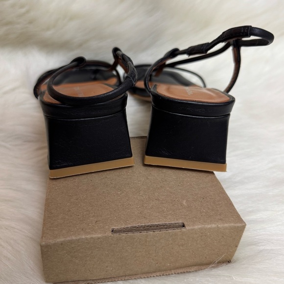 New Intentionally Blank Anca Block Heel Greek Sandal Black Strappy - Picture 3 of 5